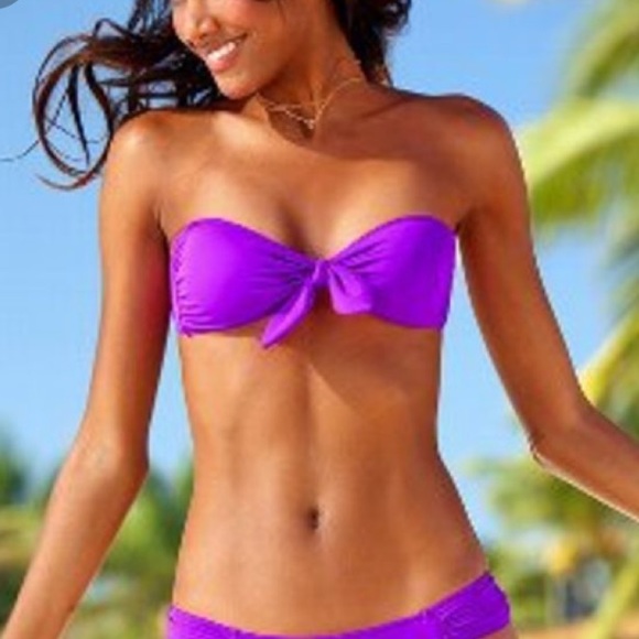 VICTORIA SECRET FUCHSIA STRETC STRING BIKINI SET S - Picture 10 of 10